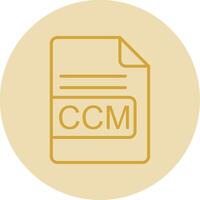 ccm Arquivo formato linha amarelo círculo ícone vetor