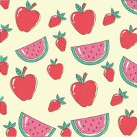 melancia e morango fresco mercado alimentos saudáveis orgânicos com fundo de frutas vetor