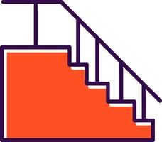 escadas preenchidas Projeto ícone vetor