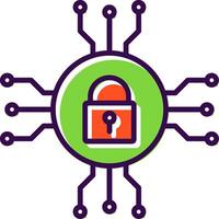 rede segurança preenchidas Projeto ícone vetor