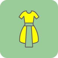 vestir preenchidas amarelo ícone vetor