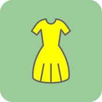 vestir preenchidas amarelo ícone vetor