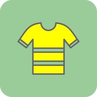 camisa preenchidas amarelo ícone vetor