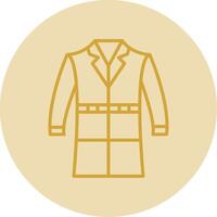 casaco linha amarelo círculo ícone vetor