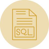 sql linha amarelo círculo ícone vetor