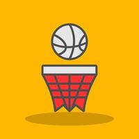 basquetebol preenchidas sombra ícone vetor