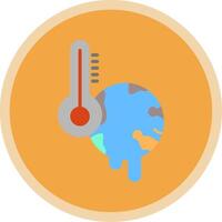 global aquecimento plano multi círculo ícone vetor