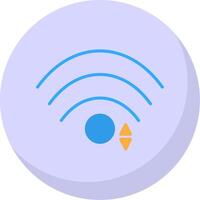 Wi-fi plano bolha ícone vetor