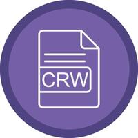 crw Arquivo formato linha multi círculo ícone vetor