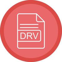 drv Arquivo formato linha multi círculo ícone vetor