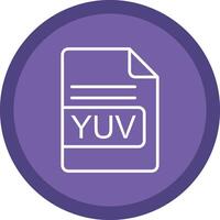 yuv Arquivo formato linha multi círculo ícone vetor