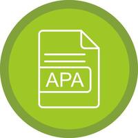 apa Arquivo formato linha multi círculo ícone vetor