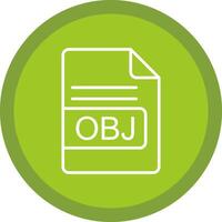 obj Arquivo formato linha multi círculo ícone vetor