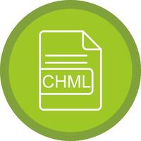 chml Arquivo formato linha multi círculo ícone vetor