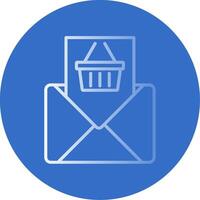 o email marketing plano bolha ícone vetor