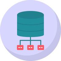 base de dados arquitetura plano bolha ícone vetor