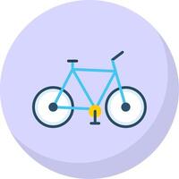 bicicleta plano bolha ícone vetor