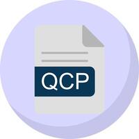 qcp Arquivo formato plano bolha ícone vetor