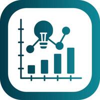 Barra gráfico glifo gradiente canto ícone vetor