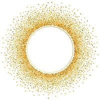 ouro brilhar confete pontos abstrato círculo forma vetor