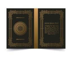 design de capa de livro ornamental premium vetor