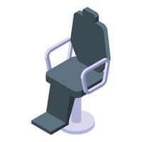 serviço barbeiro cadeira ícone isométrico . mobília estúdio vetor
