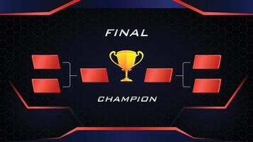 moderno esporte jogos disposição torneio campeonato concurso etapa suporte borda com ouro campeão troféu prêmio ícone ilustração fundo vetor