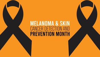 melanoma e pele Câncer detecção e prevenção mês observado cada ano dentro poderia. modelo para fundo, bandeira, cartão, poster com texto inscrição. vetor