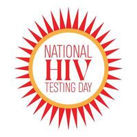 nacional hiv teste dia observado cada ano dentro junho. modelo para fundo, bandeira, cartão, poster com texto inscrição. vetor