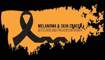 melanoma e pele Câncer detecção e prevenção mês observado cada ano dentro poderia. modelo para fundo, bandeira, cartão, poster com texto inscrição. vetor