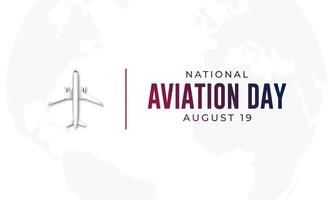 nacional aviação dia agosto 19 fundo ilustração vetor
