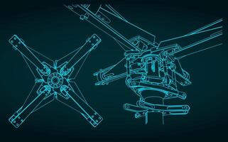 helicóptero rotor desenhos vetor