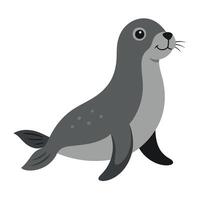 foca animal ilustração plano estilo, uma foca animal vetor