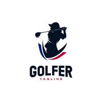 golfe bola logotipo Projeto vetor