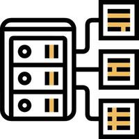 armazenamento dados ícone símbolo imagem para base de dados ilustração vetor