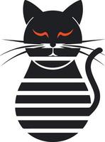 mínimo gato logotipo vetor