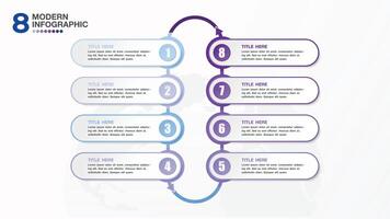 azul tom círculo infográfico com 8 passos, processo ou opções. vetor