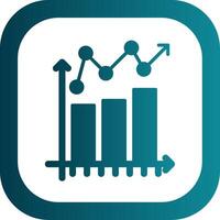 Barra gráfico glifo gradiente canto ícone vetor