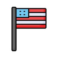 pegue isto belas projetado ícone do EUA bandeira dentro na moda estilo vetor
