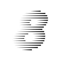 8 número linhas logotipo ícone ilustração vetor