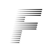 f carta linhas logotipo ícone ilustração vetor