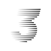 3 número linhas logotipo ícone ilustração vetor