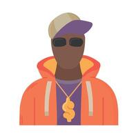 rapper ícone clipart avatar logótipo isolado ilustração vetor