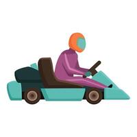 Rapidez karting auto ícone desenho animado . Rapidez motor vetor