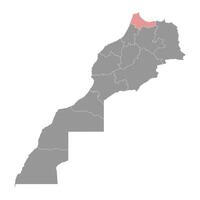 tanger tetouan al hoceima região mapa, administrativo divisão do Marrocos. ilustração. vetor