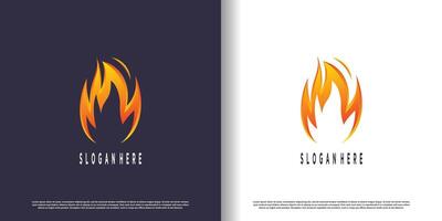 fogo logotipo Projeto com criativo abstrato conceito Prêmio vetor