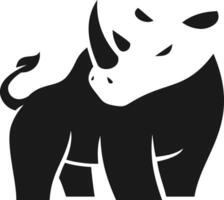desenho do logotipo do rinoceronte vetor