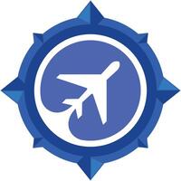 simples bússola avião logotipo vetor