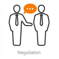 negociação e acordo ícone conceito vetor