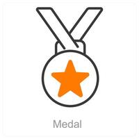 medalha e prêmio ícone conceito vetor